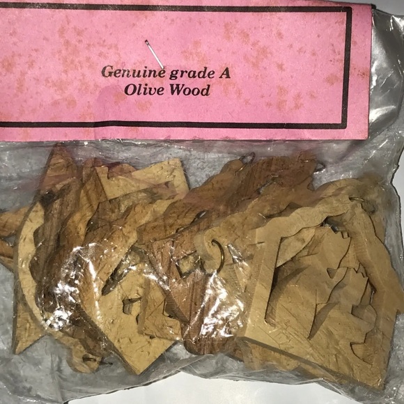 Jesus holy land ornaments ISREAL Olive Wood Christmas, Nativity, Star Bethlehem - Picture 1 of 10